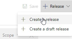 Click on create release